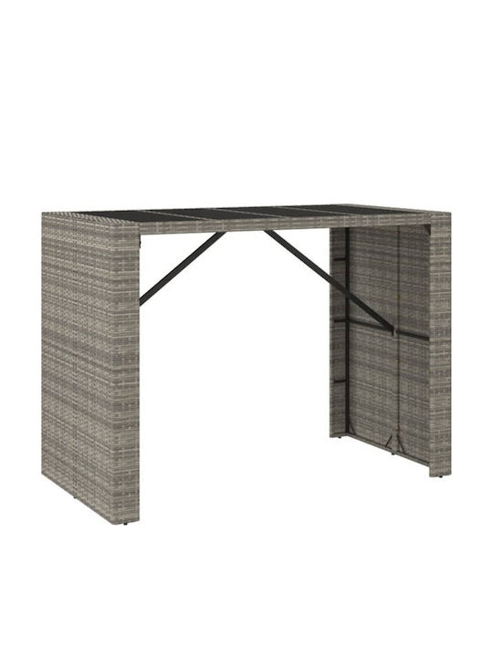 Set Bar Exterior Din Material Sintetic 7 Piese Gri