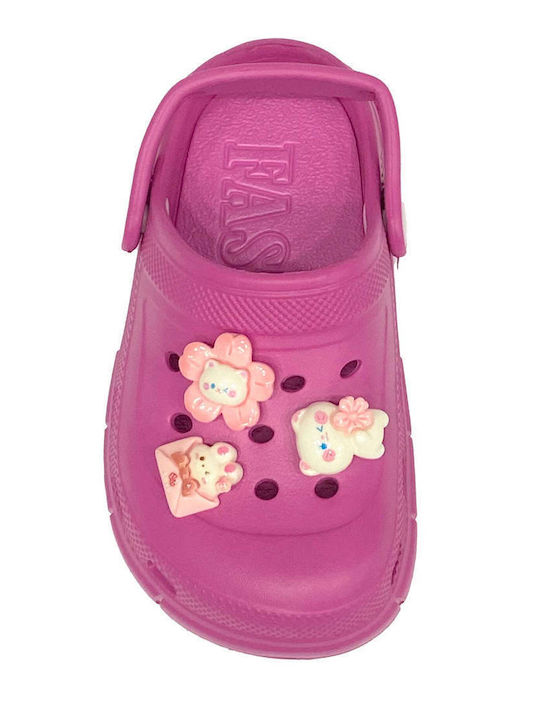 Kids Beach Clogs Fuchsia