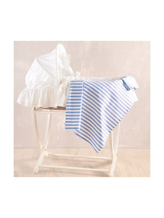 Rythmos Baby Cradle Sheet Cotton Light Blue 80x110cm