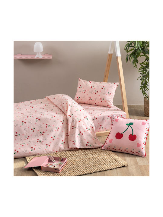 Palamaiki Set Baby Crib Sheets Cotton Fitted My Kingdom Pink 70x140cm 3pcs
