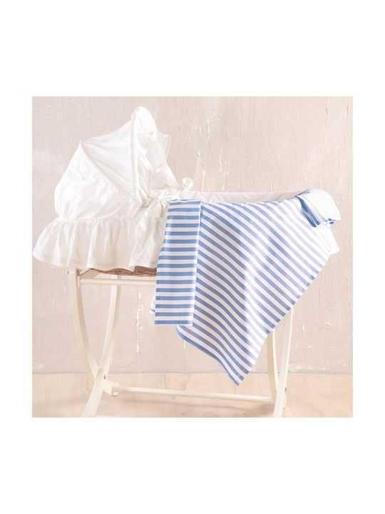 Rythmos Baby Cradle Sheet Cotton Light Blue 80x110cm