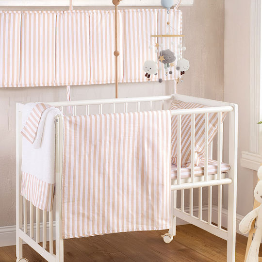 Rythmos Set Baby Sheets Crib Cotton Beige 3pcs