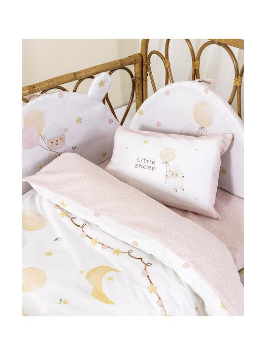 Nima Baby Sheets Cradle Cotton Little Pink 70x110cm 2 Pieces