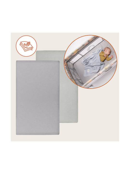 Lionelo Set Lenjerie De Pat Pentru Bebeluși Bumbac Alb 120x60cm