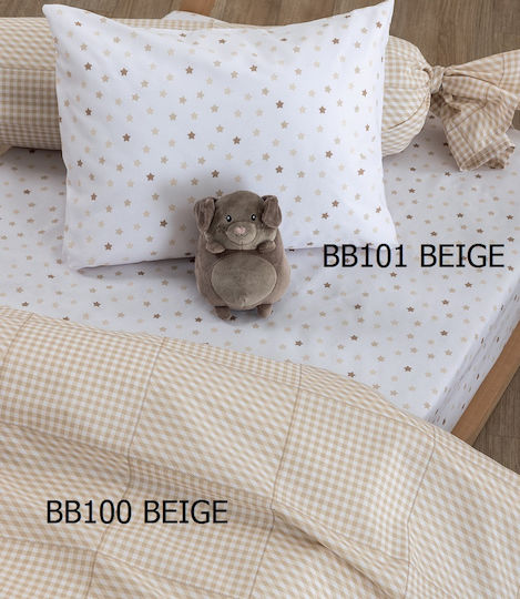 Σεντόνι Κούνιας 70x140+20 Bb100 Beige Λάστιχο