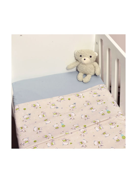 Baby Oliver Baby Sheets Set Cradle Cotton Multicolored 80x100cm 2pcs