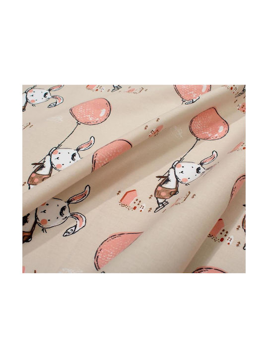 Dimcol Set Baby Crib Cotton Sheets Floating Bunny 714 Multicolour 120x160cm 3 Pieces