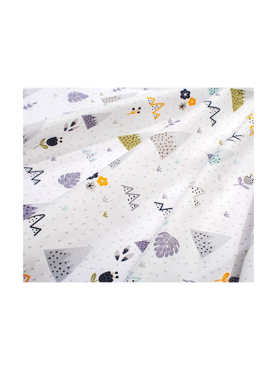 Dimcol Set Baby Crib Cotton Sheets Whimsical Mountainside 588 Multicolour 120x160cm 3 Pieces