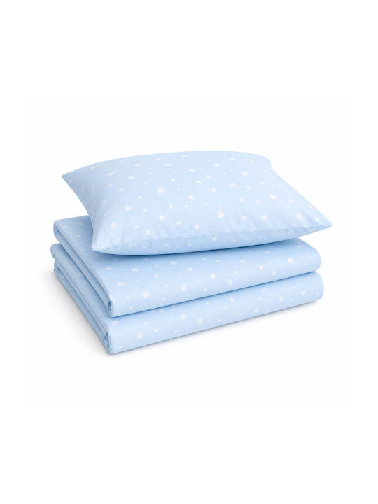 Astron Italy Baby Sheets Crib Cotton Fitted Paradise Pink Pink 170x130cm 3 Pieces