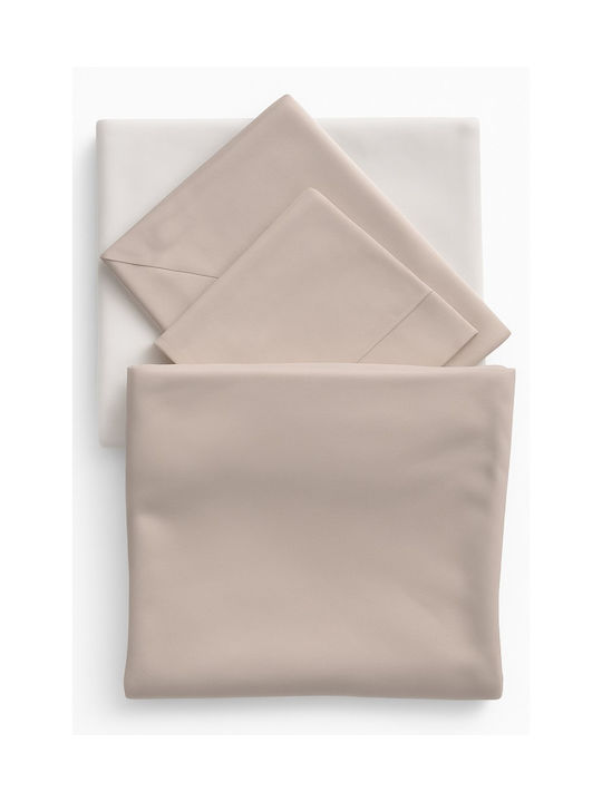 Beboulino Baby Sheets Set Crib Flannel White 100x180cm 3pcs