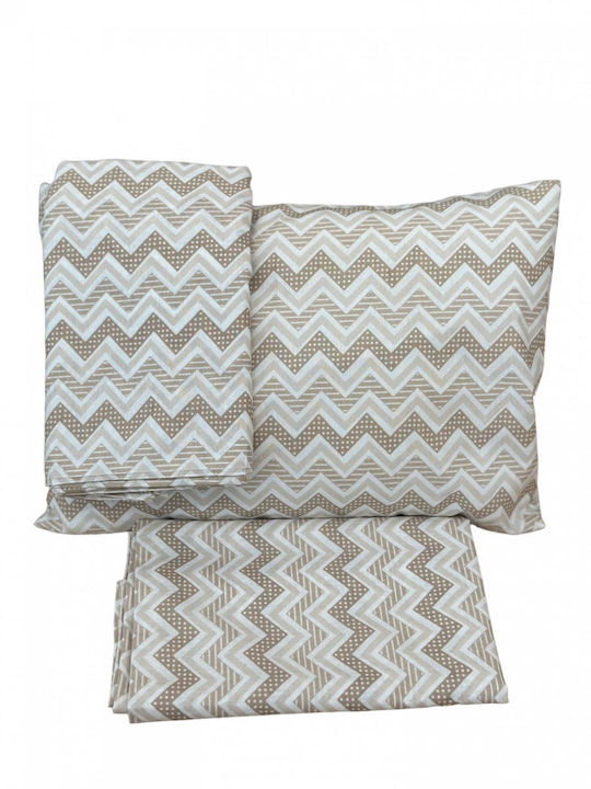 Linea Home Σετ Zic Zac Μπεζ 120x160εκ.