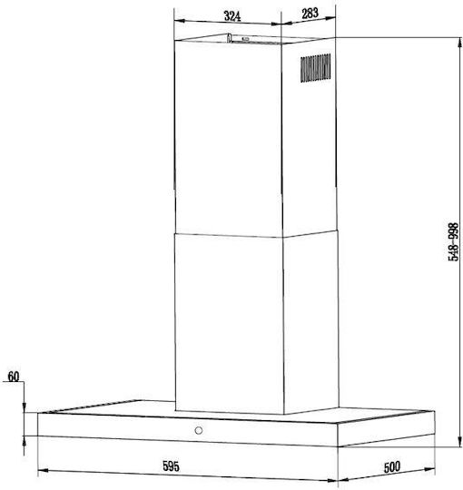 Heinner Απορροφητήρας Καμινάδα 60cm Inox
