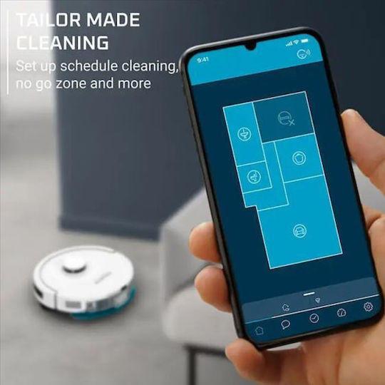 Rowenta X-Plorer Serie 90+ Σκούπα Ρομπότ με Χαρτογράφηση Laser & Απορρόφηση 6000Pa Λευκή