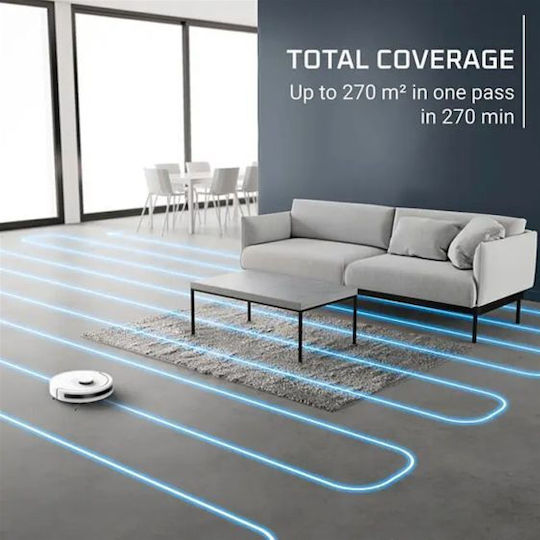 Rowenta X-Plorer Serie 90+ Σκούπα Ρομπότ με Χαρτογράφηση Laser & Απορρόφηση 6000Pa Λευκή