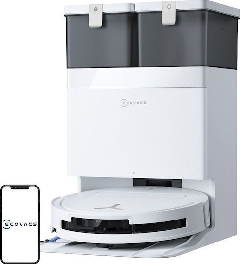 Ecovacs T50 Omni Gen3 Σκούπα Ρομπότ με Χαρτογράφηση Laser & Απορρόφηση 25000Pa Λευκή