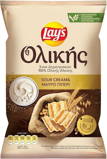 Lay's Chips Snack Ολικής Άλεσης Sour Cream & Πιπεριές 95gr