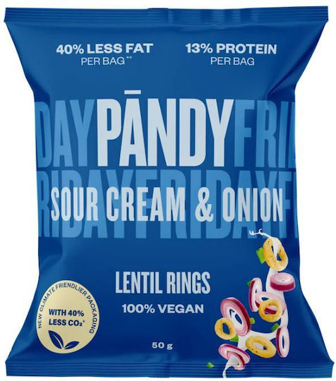 Pandy Chips Πρωτεΐνης Φακής με Γεύση Sour Cream & Κρεμμύδι 50gr