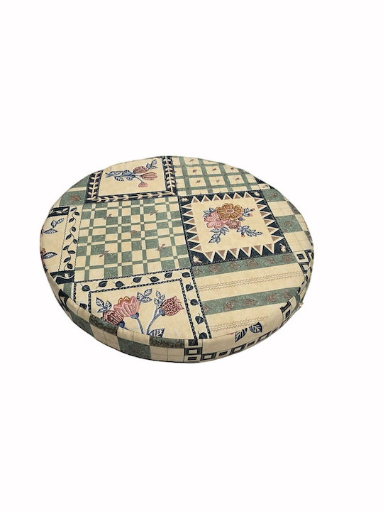 Fer-Forge Chair Seat Cushion 42x42 Round Vintage Green