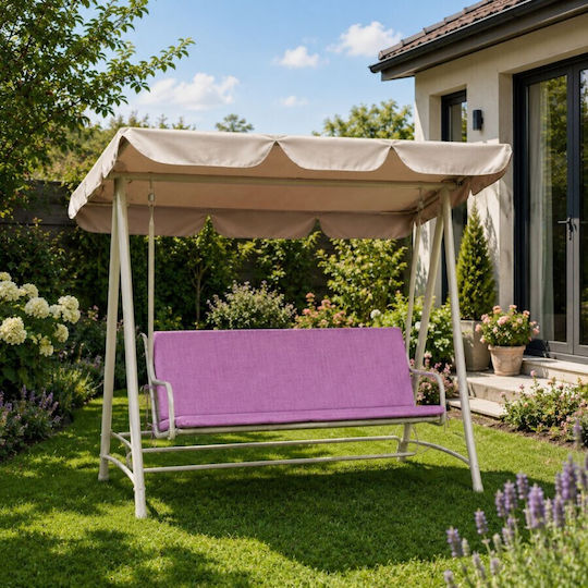 Pucioasa Perna Swing Cushion Pentru Grădină Cu Spătar Lila 50x150cm