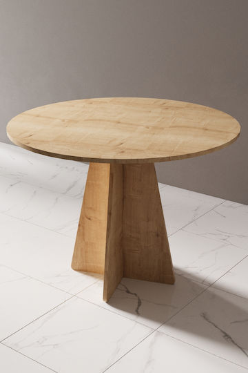 Rundes Küchen Tisch Holz Santalam 90x90cm
