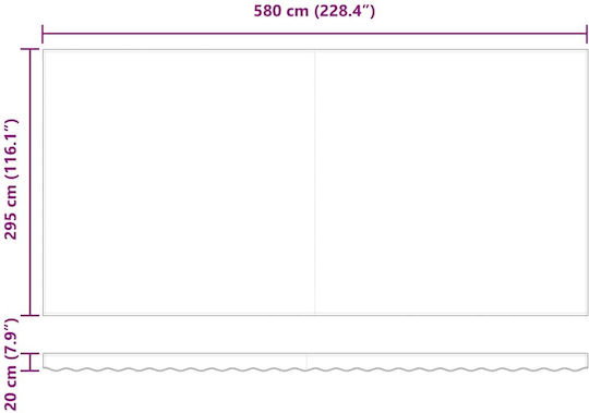 vidaXL Τεντόπανο Γκρι 3x6m
