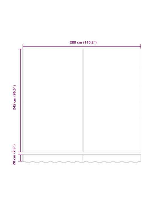 vidaXL Terrasse Markise Grüne 3x2.5m