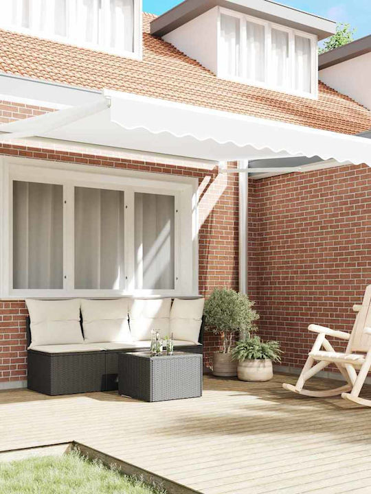 vidaXL Terrasse Zelt mit LEDs Weiß 3.5x2.5m