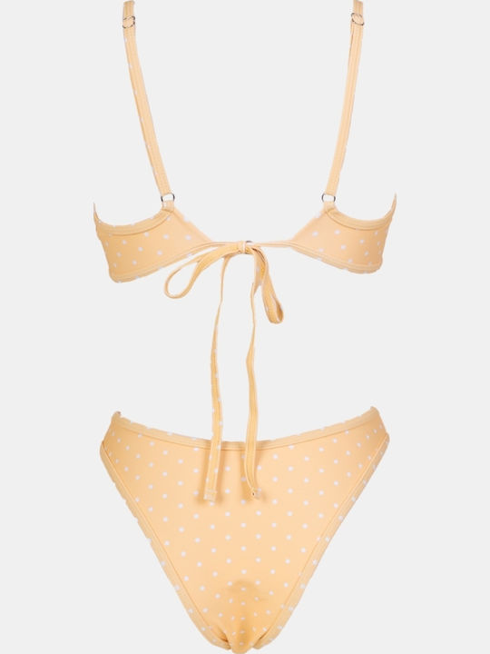Set Bikini Polka Dot Gelb