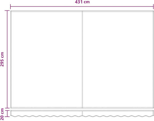 vidaXL Τεντόπανο Μπεζ 3x4.5m