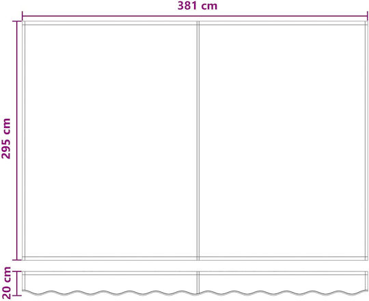 vidaXL Τεντόπανο Μπεζ 3x4m