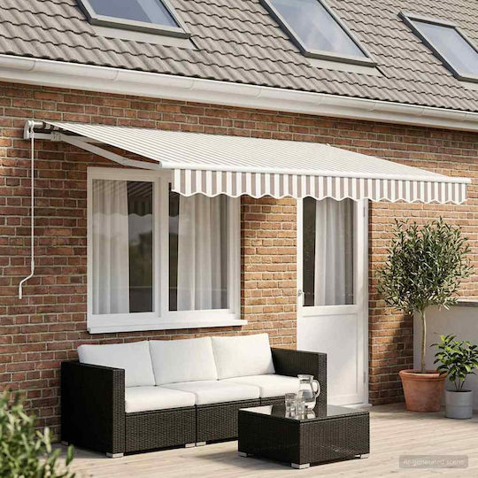 vidaXL Gray Markisenstoff 3x4.5m