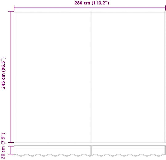 vidaXL Τεντόπανο Πράσινο 2.5x3m