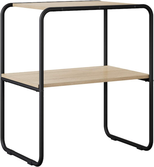 Console Table Made of Wood & Metal Oak L60xW42.5xH70cm