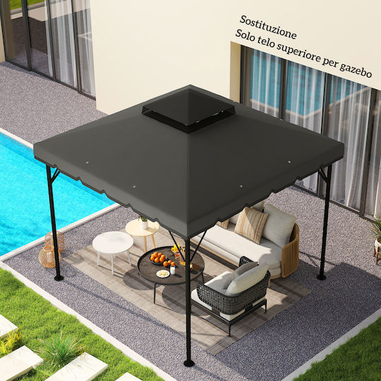 Κάλυμμα για Κιόσκι Γκρι 3x3m