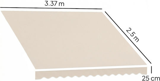 Τεντόπανο Μπεζ 2.5x3.5m