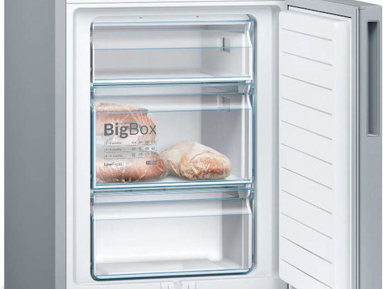 Bosch Ψυγειοκαταψύκτης 343lt Υ201xΠ60xΒ65εκ. Inox KGV39VLEAS