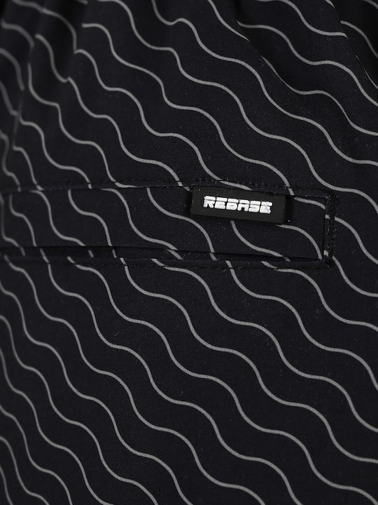 Men's Swimwear Bermuda Black With Patterns