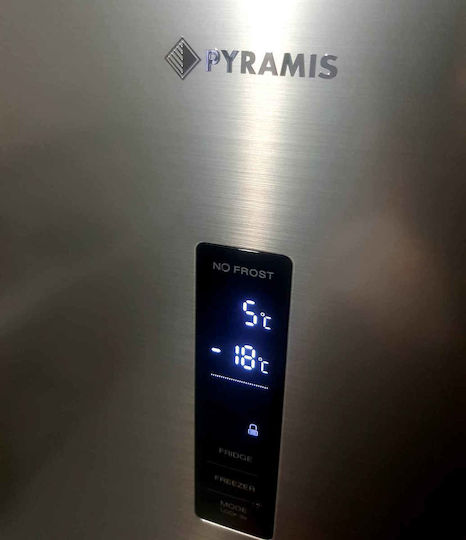 Pyramis Ψυγειοκαταψύκτης 323lt NoFrost Υ185xΠ60xΒ68.5εκ. Inox FSO 185