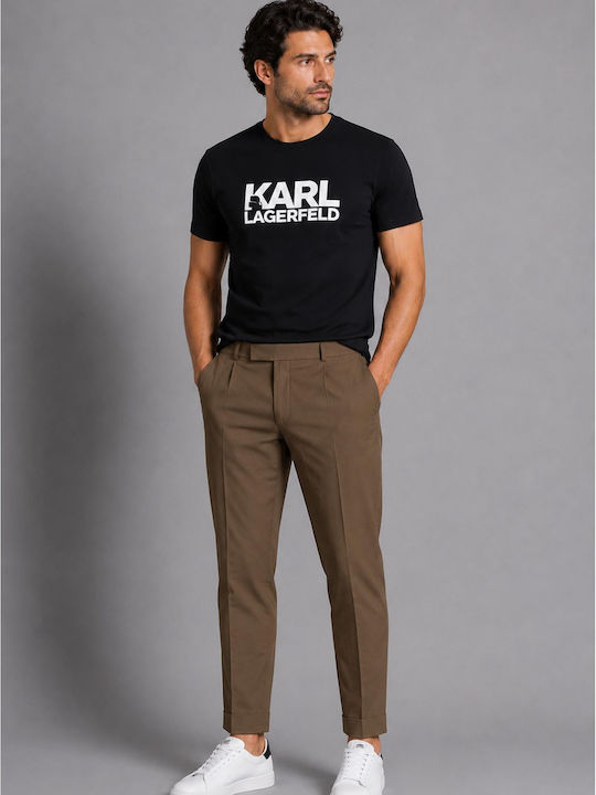 Men's Suit Trousers Slim Fit Brown
