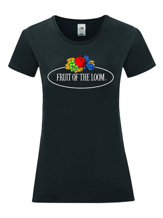 Fruit of the Loom Unisex Διαφημιστικό T-shirt Κοντομάνικο Black