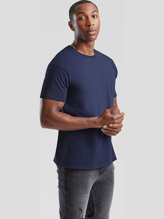 Fruit of the Loom Original Unisex Διαφημιστικό T-shirt Κοντομάνικο Navy