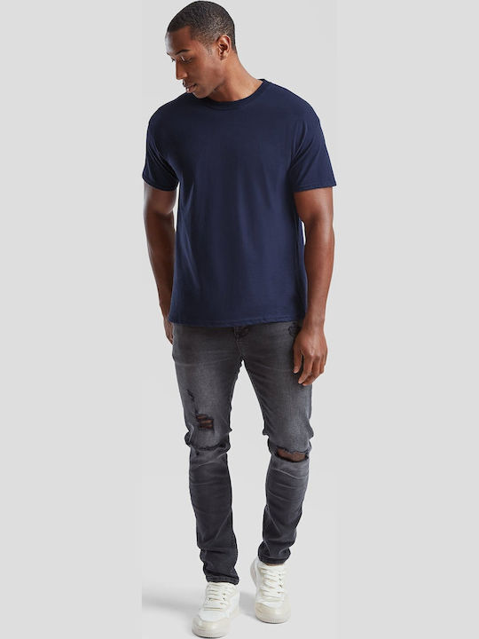 Fruit of the Loom Original Unisex Διαφημιστικό T-shirt Κοντομάνικο Navy