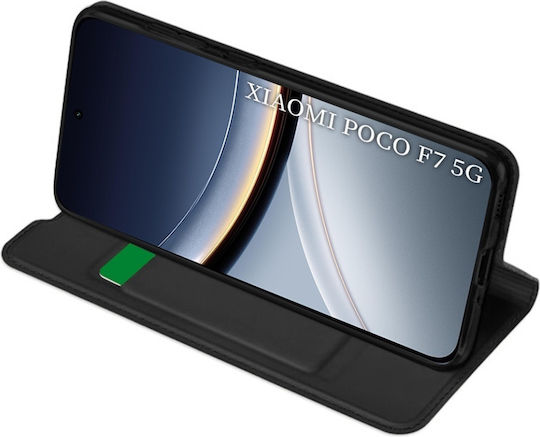 Husă Magnetică Tip Carte Xiaomi Poco F7 Wallet Interior Set Autocolante Magskin Carte Neagră