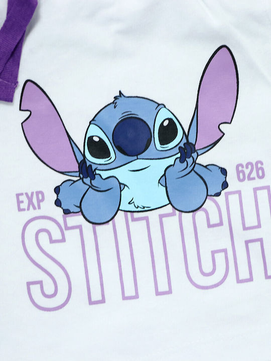 Детски Комплект със Шорти Лятно 2 Части Лилав Lilo & Stitch