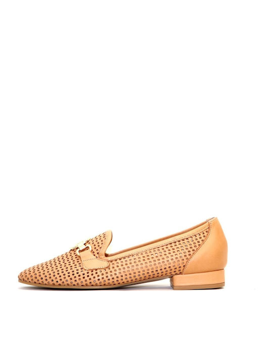 Δερμάτινα Γυναικεία Loafers σε Καφέ Χρώμα