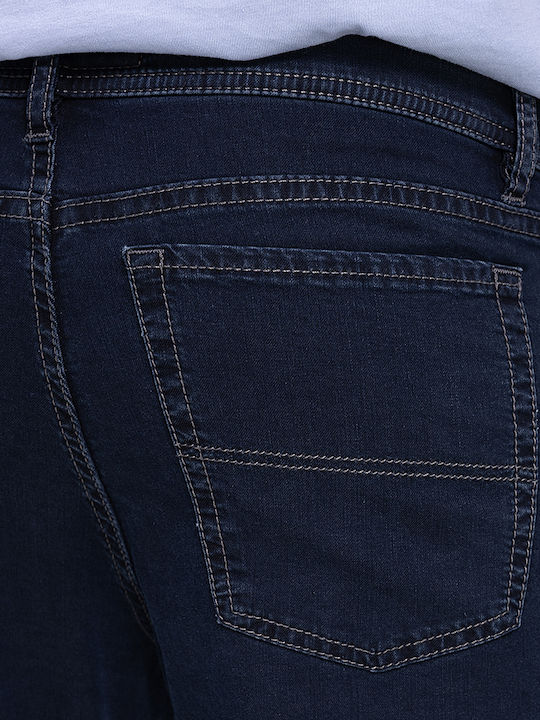 Men's Elastic Dark Blue Jeans Pants
