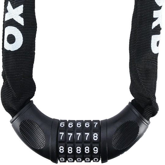 Oxford Combi Chain Anti-theft Security Chain 6mm X 0.9 Code Lock Black