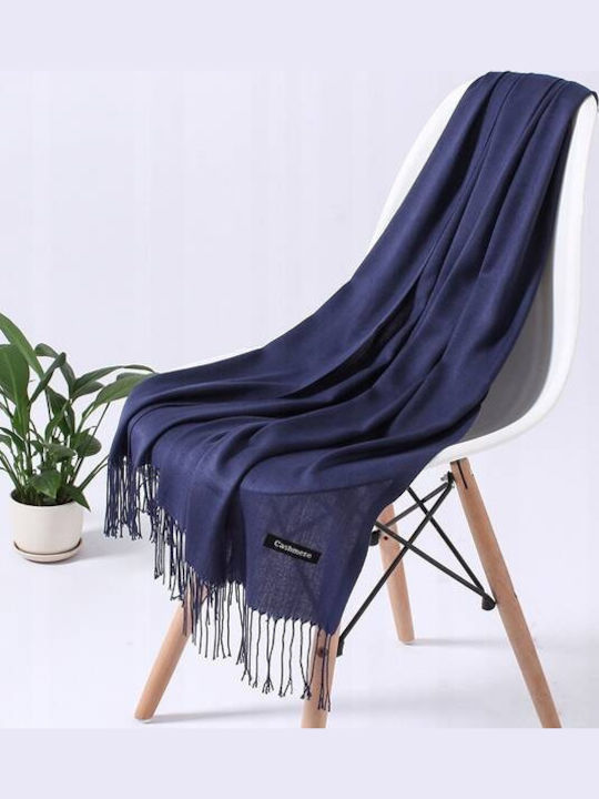 Damen Wollschal Blau