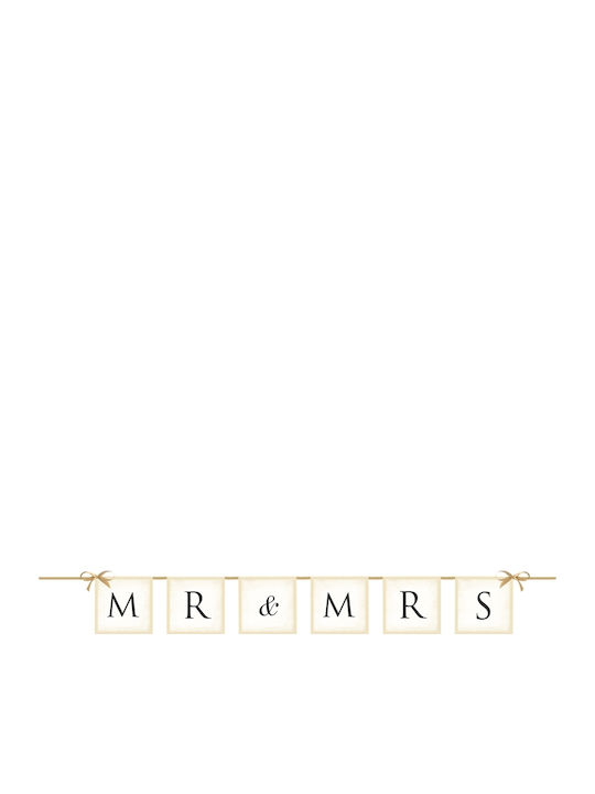Wedding Banner Mr & Mrs Approx 77cm 1 Pc