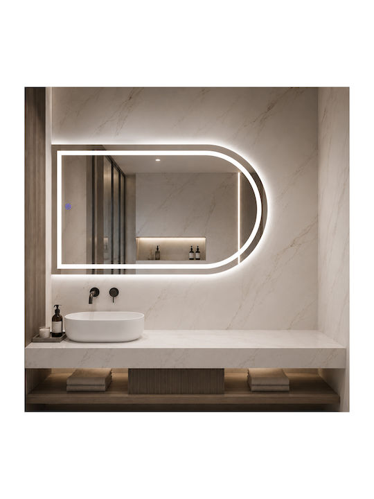 Futura Καθρεφτης Μπανιου Led Arch Design 90x60cm